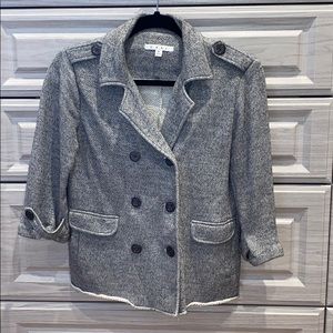 Cabi Grey Knit Nautical Blazer